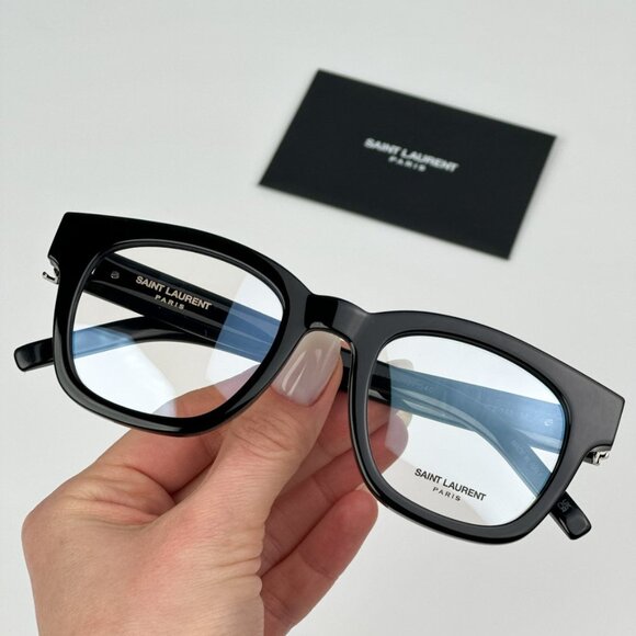Saint Laurent SLM124 OPT 001 BRAND NEW Eyeglasses Black Cat Eye Unisex - Picture 1 of 12